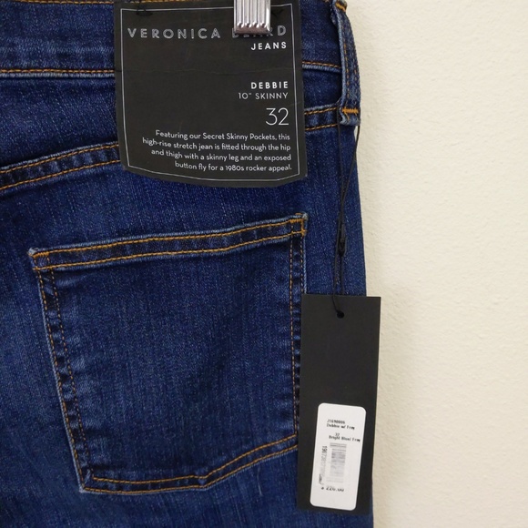 Veronica Beard Debbie 10" Skinny Fray Hem Jean 32 - Picture 5 of 7